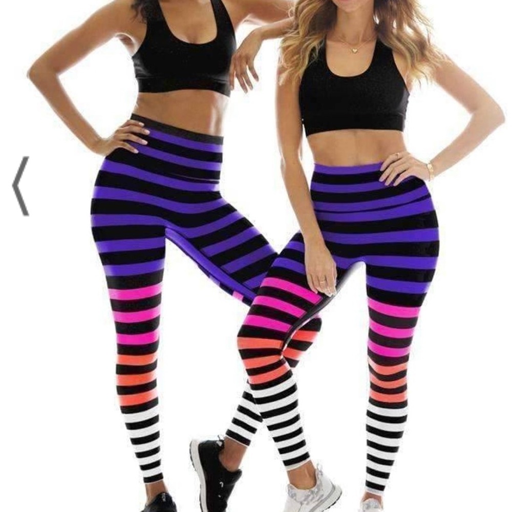 K-Deer Colleen stripe sneaker length leggings S